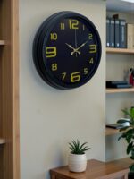 Prime Black 40 cm Metal Modern Tasarım Duvar Saati - Görsel 2