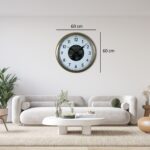 Vintage 60 Cm Çarklı Modern Duvar Saati - Görsel 4
