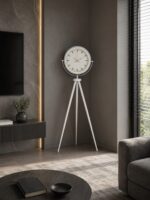Aura Beyaz Tripod Ayaklı Saat