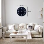 Siyah Modern 36 Cm Duvar Saati - Görsel 4