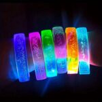 Mey İthalat® Beyaz-Gümüş Led Işıklı Baskı Yapılabilen Pilli Bileklik Bilezik 1,5 cm Genişlik - Görsel 3