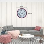 Pembe 36 Cm Dekoratif Duvar Saati - Görsel 4