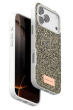 Mey İthalat®   iPhone 17 Pro Bright Simli Kapak - Çöl Titanyum