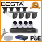 5 MP 4 İÇ MEKAN 4 DIŞ MEKAN KAMERALI IP POE GÜVENLİK SETİ