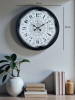 Şaheser Tasarım Zarif Desenli 40 cm Metal Duvar Saati - Görsel 5