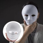 Mey İthalat® Beyaz Renk Boyanabilir Anonim Tam Yüz Cosplay Maske 24x18 cm