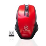 BUFFER® Kırmızı Renkli Baş Parmak Destekli Ergonomik Sessiz Kablosuz Mouse – USB Alıcılı