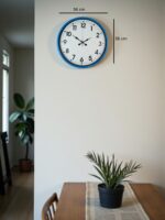 36 Cm Standart Mavi Duvar Saati - Görsel 5