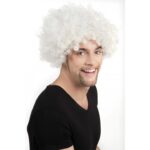 Mey İthalat® Beyaz Renk Kıvırcık Afro Bonus Peruk - Görsel 2