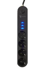 BUFFER® 4lü Siyah Anahtarlı 3 USB Li Akım Korumalı Topraklı Çocuk Korumalı Grup Priz 2 Metre - Görsel 4