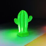 BUFFER® Pilli Silikon Led Işıklı Sevimli Kaktüs Gece Lambası Aydınlatması - Görsel 2