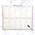 BUFFER® Şeffaf Kendiliğinden Yapışkanlı Kalemli Haftalık Planlayıcı 40cm-50cm