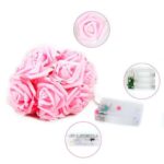 BUFFER® Yapay Gül Tasarımlı Dekoratif Led Işık Gül Detaylı Led Işık Pilli (20 Gül) - Görsel 7