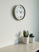 36 Cm Krem Modern Dekoratif Duvar Saati - Görsel 3