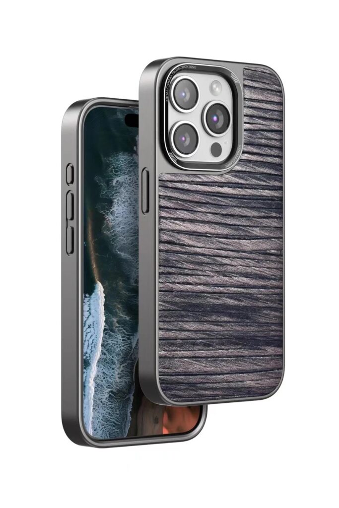 Mey İthalat®  iPhone 14 Pro Max Wave Kapak - Kahverengi
