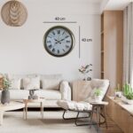 Antique World 40 Cm Eskitme Metal Duvar Saati - Görsel 4