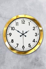 36 cm Gold Metal Standart Duvar Saati - Görsel 2