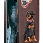 Mey İthalat®  iPhone 16 Perma Desenli Kapak - Koyu Kahve