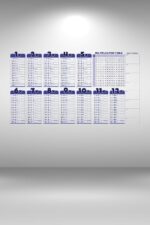 BUFFER® Statik Akıllı Kağıt Ingilizce Çarpım Tablosu 100x56 Cm - Görsel 6