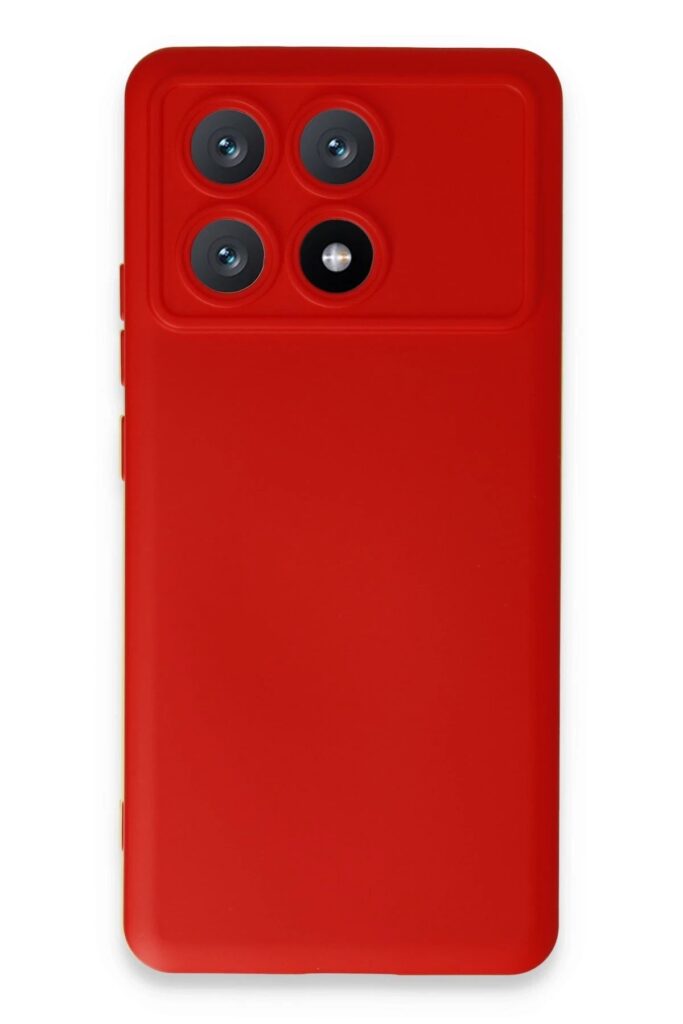 Mey İthalat®   Poco X6 Pro Kılıf Nano içi Kadife Silikon - Kırmızı