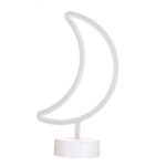 BUFFER® Dekoratif Pilli Ay Tasarımlı 3D Neon Led Masa Ve Gece Lambası - Görsel 2