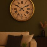52 cm Eskitme Metal Roma Rakamlı Duvar Saati