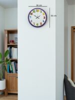 36 Cm Mor Çocuk Odası Duvar Saati - Görsel 5