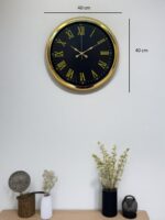 Noble Gold Black 40 Cm Metal Duvar Saati - Görsel 5