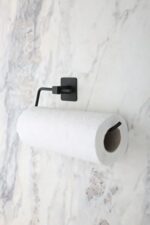 BUFFER® Kendiliğinden Yapışkanlı Siyah Paslanmaz Metal Rulo Havluluk Aparat - Görsel 6