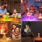 BUFFER® Sürahi Model USB Şarjlı Kumandalı 16 Farklı Işık Modlu Masa Üstü Kristal Akrilik Lamba Led - Görsel 2