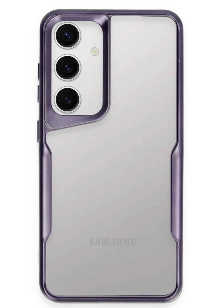 Mey İthalat®  Samsung Galaxy S24 Kılıf Boyi Silikon Kapak - Derin Mor