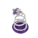 BUFFER® Tahta Tabanlı Peluşlu Hareketli Yaylı Eğlenceli Kedi Oyuncağı - Görsel 5