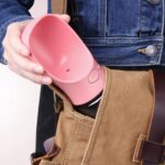 BUFFER® Taşınabilir Mama Hazneli Evcil Hayvan Suluğu Seyahat Kabı Kilitlenebilen Su Sızdırmaz 380ML - Görsel 8