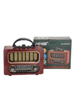 BUFFER® Orta Boy Retro Ahşap Tasarım Bluetooth Hoparlörlü Radyo – FM/AM Destekli, Şarjlı ve Taşınabiliri Radyo NS-6636 - Görsel 7