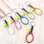 BUFFER® Gerçekçi Tenis Raketi Tasarımlı Şık Anahtarlık Kolye Çanta Süsü Tennis Keychain - Görsel 2
