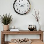 Modern Klasik 40 Cm Krom Metal Duvar Saati
