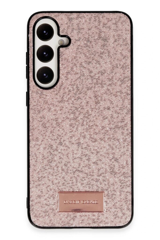 Mey İthalat®  Samsung Galaxy A55 5G Bright Simli Kapak - Pembe