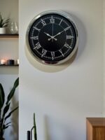 Elegance 40 Cm Metal Krom Duvar Saati - Görsel 2