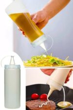 BUFFER® Şeffaf Kapaklı Sızdırmaz Yağlık Sosluk Şişesi Plastik Yağdanlık 400 ml AP-9028 - Görsel 5