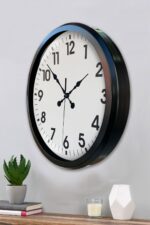 Siyah Klasik 52 Cm Modern Duvar Saati - Görsel 2