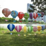 BUFFER® Dekoratif Renkli Kağıt Dilek Feneri Balonu Renkli Uçan Balon - Görsel 7