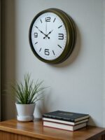 Modern Tasarım Eskitme 40 Cm Metal Duvar Saati - Görsel 2