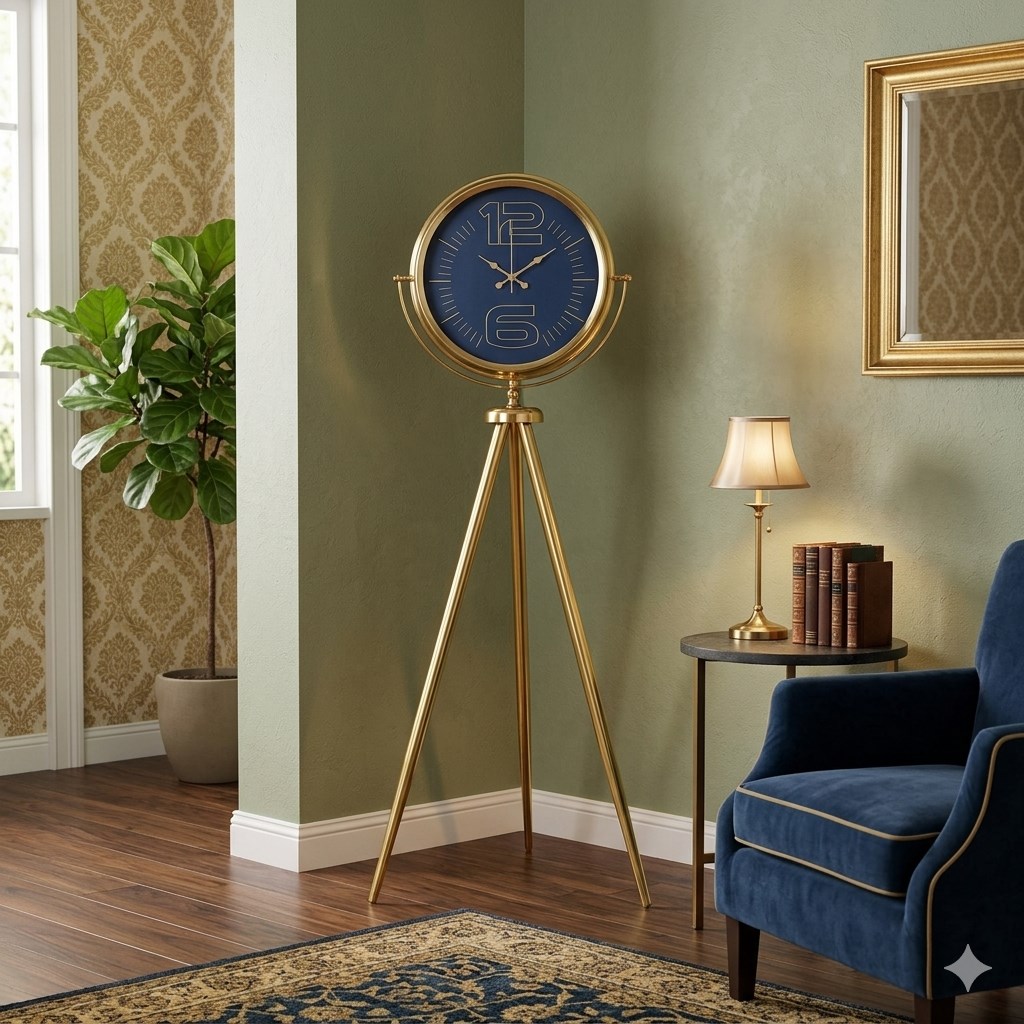Majestic Gold Tripod Ayaklı Salon Saati
