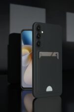 Mey İthalat®  Samsung Galaxy A55 5G Kılıf Kelvin Kartvizitli Silikon - Lacivert - Görsel 2