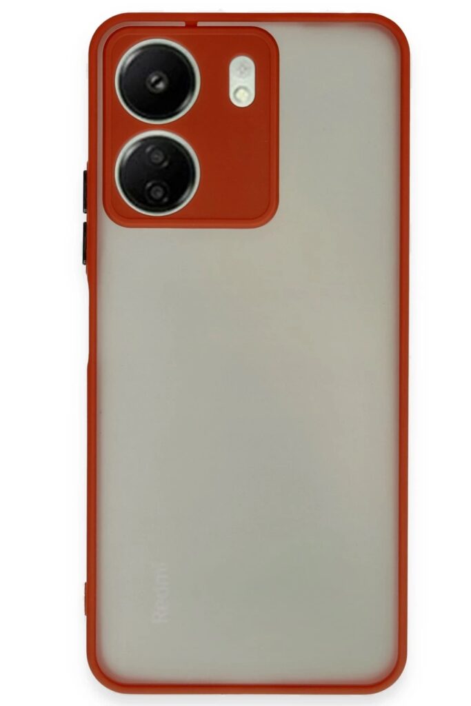 Mey İthalat®   Redmi 13C Kılıf Montreal Silikon Kapak - Kırmızı
