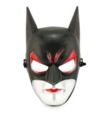 Mey İthalat® Kırmızı Gözlü Siyah Batman Maske - Lastikli Batgirl Maskesi 28x17 cm - Görsel 2
