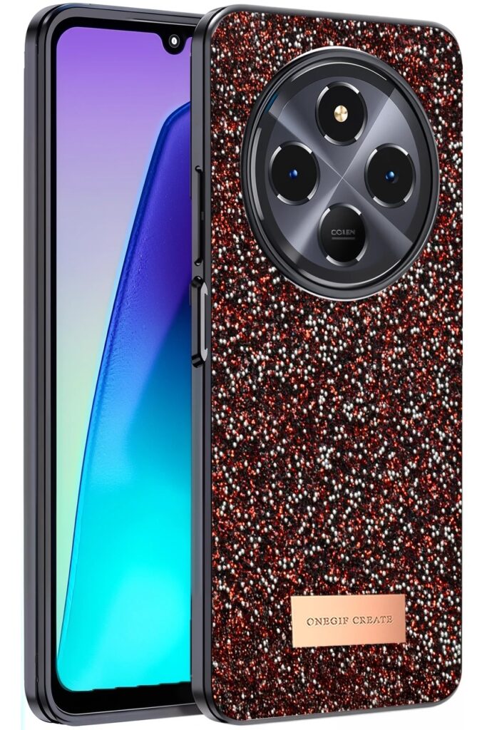 Mey İthalat®   Redmi 14C Bright Simli Kapak - Derin Mor