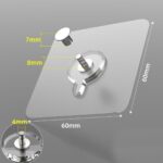BUFFER® Süper Güçlü Çerçeve Askısı Pin Delgisiz Vidalı Tırnak Kanca Yapışkanlı Raf Tutucu Askı 4 Adet - Görsel 5