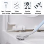 BUFFER® Golf Tasarımlı Silikon WC Klozet Mutfak Temizlik Fırçası Kanca Hediyeli - Görsel 3