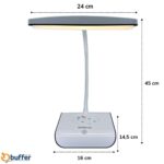 BUFFER® Şarjlı Oynar Esnek Başlıklı Dokunmatik 3 Farklı Modda Yanan Kaymaz Taban LED Masa Lambası - Görsel 4